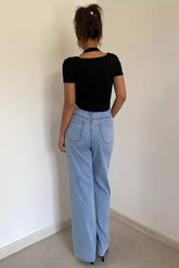 Classic High Waisted Jeans Pants